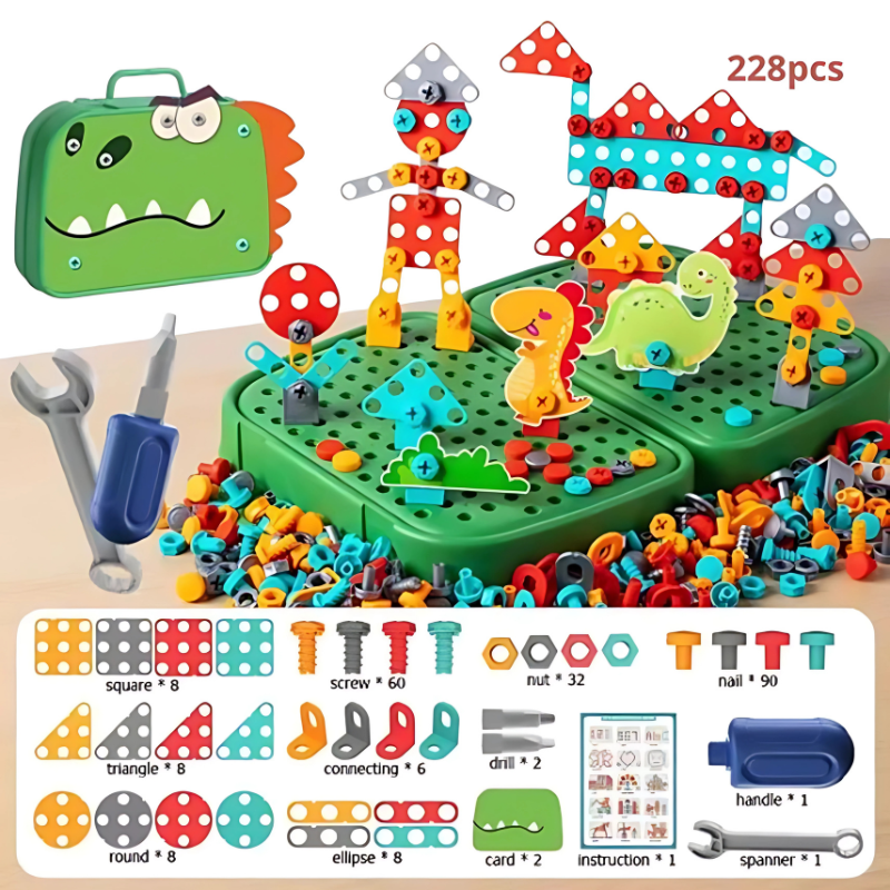 3-in-1 Dinosaur Construction Drill Set