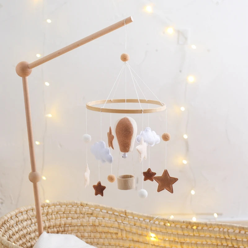 Hot Air Balloon Wooden Crib Mobile