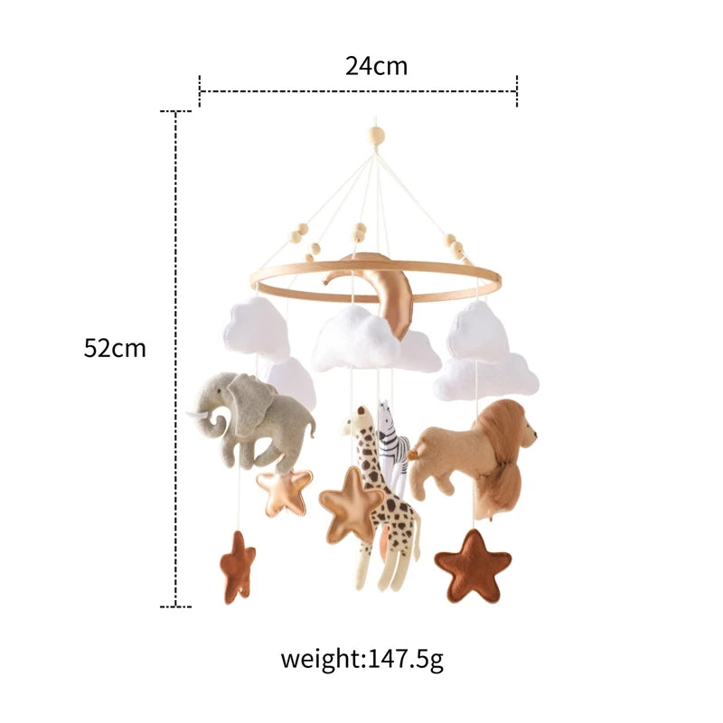Animal Kingdom Wooden Crib Mobile