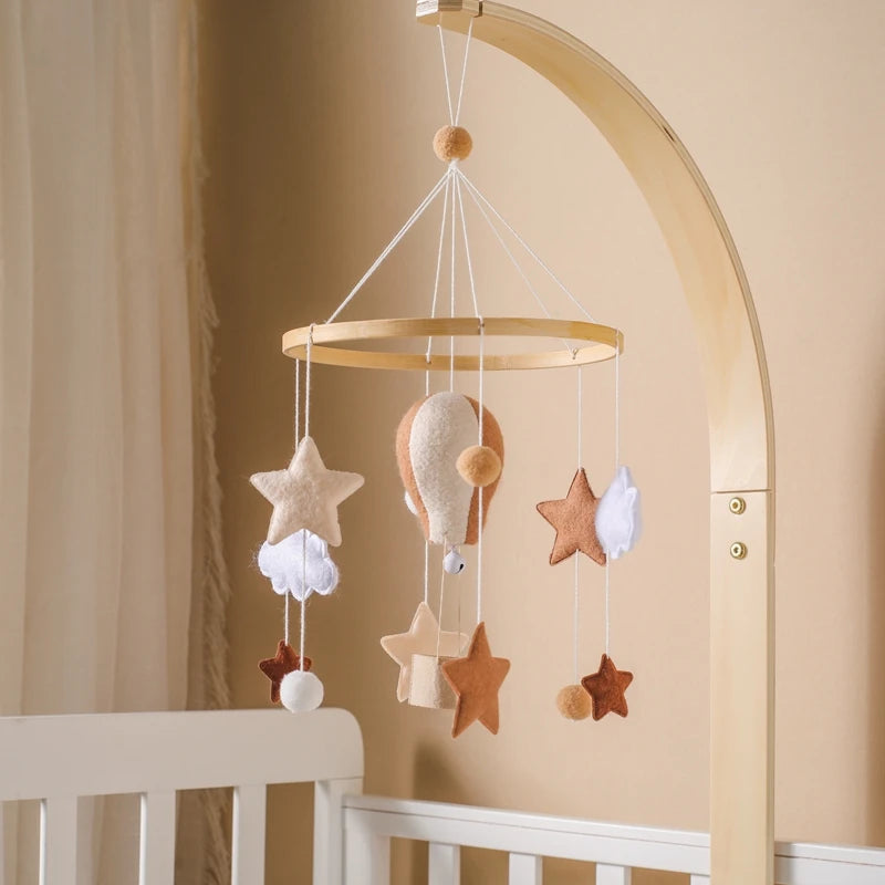 Hot Air Balloon Wooden Crib Mobile