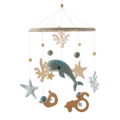 Ocean Whale Wooden Crib Mobile