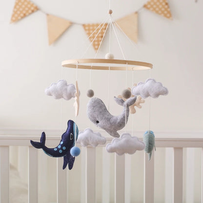Ocean Whale Wooden Crib Mobile