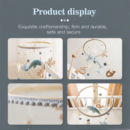 Ocean Whale Wooden Crib Mobile