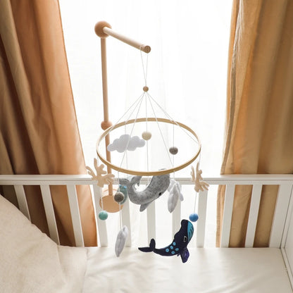 Ocean Whale Wooden Crib Mobile