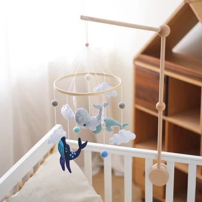 Ocean Whale Wooden Crib Mobile