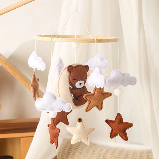 Wooden Bear Baby Crib Mobile