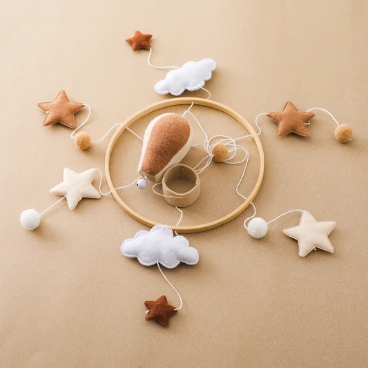 Hot Air Balloon Wooden Crib Mobile