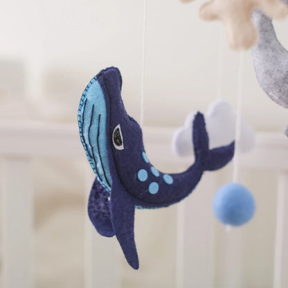 Ocean Whale Wooden Crib Mobile